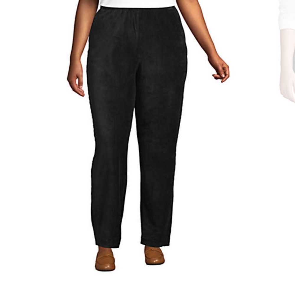Women's Plus Size Sport Knit High Rise‎ Corduroy Elastic Waist Pants